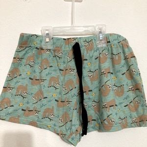 Sloth pj shorts